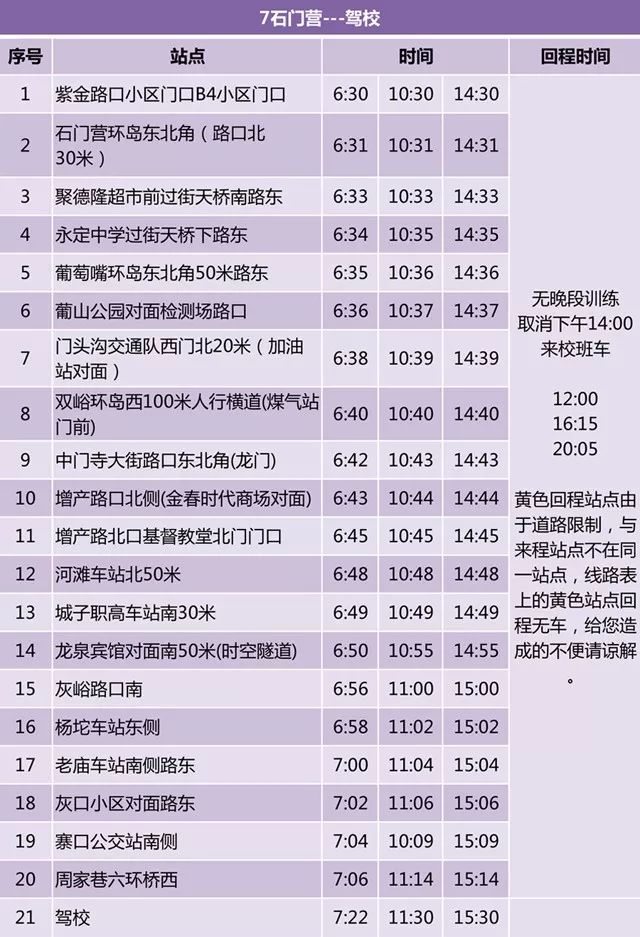 海淀驾校app 识别后缩小页面 以下为最新班车路线图 (2017年11月15日