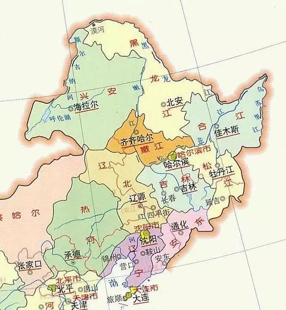民国后期东北行政区划格局图片