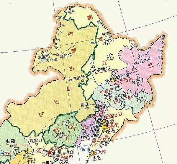 东北行政区撤销,其所属的六省六市先后整合为黑龙江,吉林,辽宁三省,与