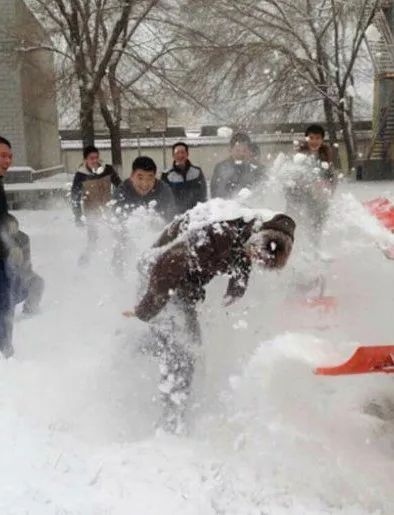 打雪仗 这种特殊的经历是南方人没有过的吧,在雪地里踩上一连串的脚印