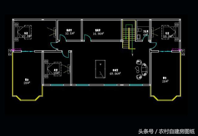 24x12米兄弟双拼别墅,一层公用,二层为套房,三层阁楼