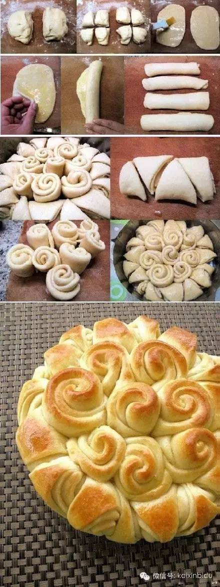 烘焙圈子:火腿肠花式小面包～33种花式面包的制作图解!