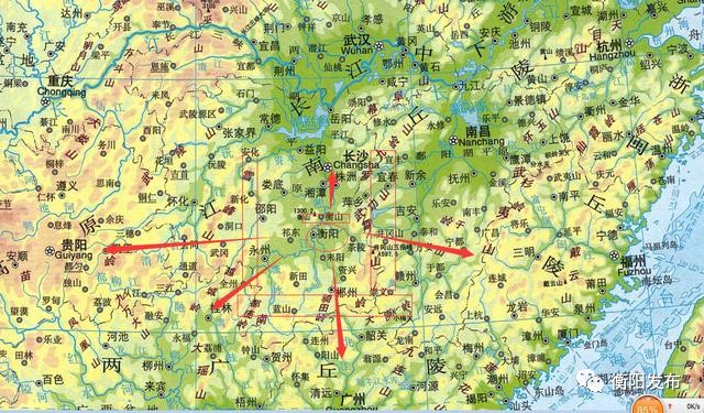 西南经永州直抵广西,西部越雪峰山逼近云贵高原的贵州,贵阳,北部是图片
