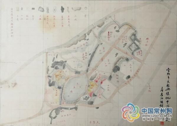 常州著名画家房虎卿手绘 红梅公园规划图重现