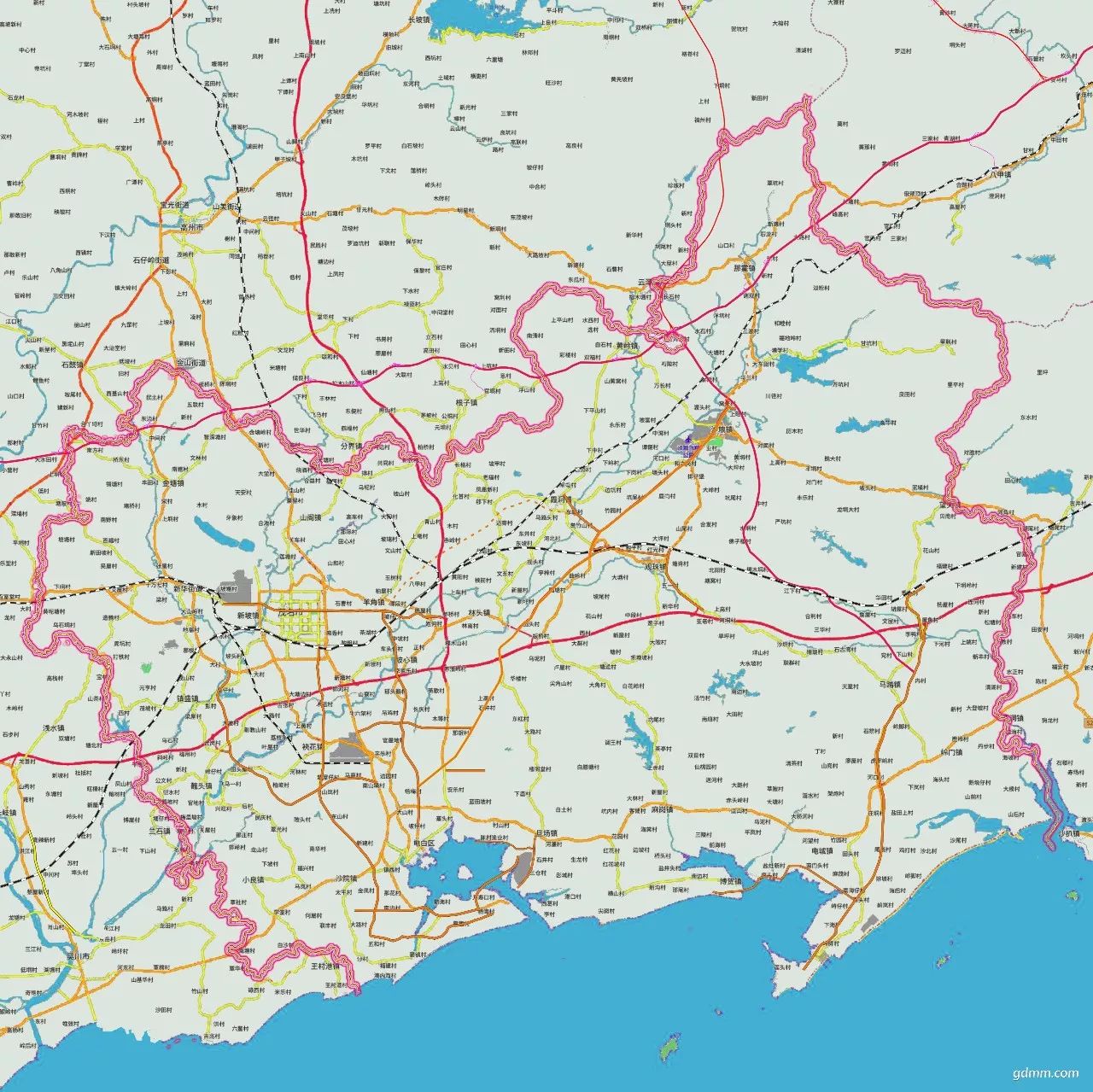 广东省"十三五时期"国省道茂名地区新(改)建项目表