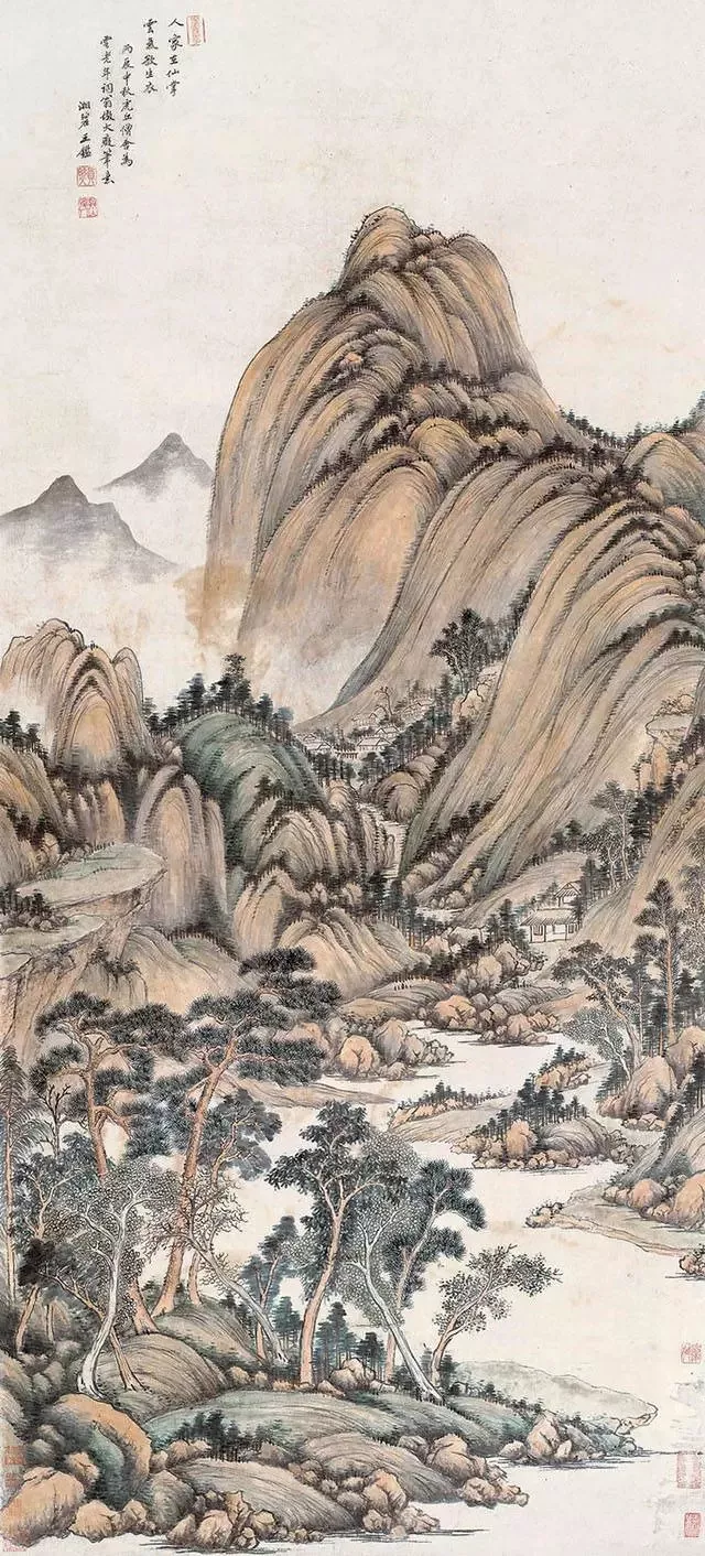 字茂京,号麓台,石师道人,被称为清初"四王"之一,是名画家王时敏的孙子