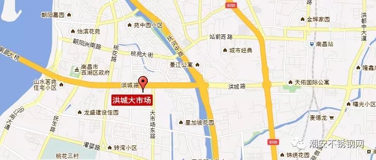 五华批发市场位于江西省南昌市西湖区洪城路778号, 紧邻洪城大市场西