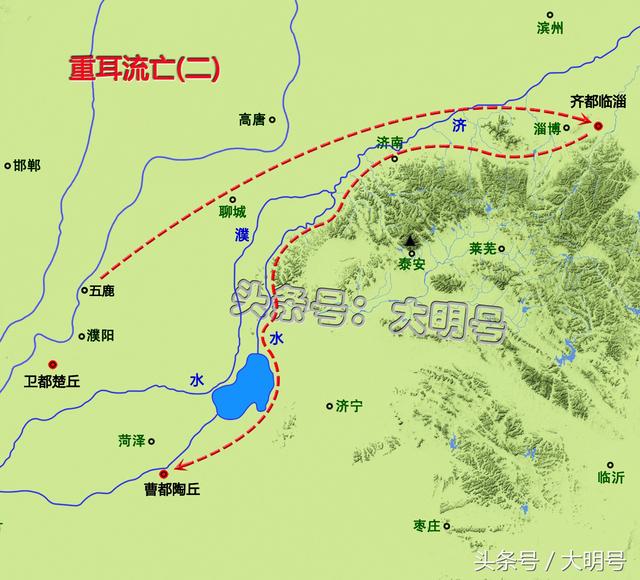 图解《史记晋世家》第8期——晋文公重耳流亡路,共经8国19年