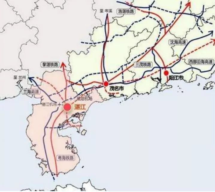 财经 正文  作为北部湾中心城市,湛江目前在建的是两条高铁, 一条是