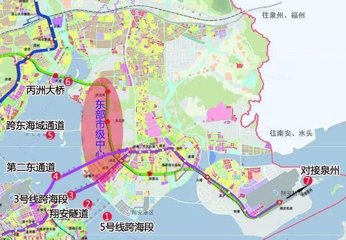 五缘湾以及翔安南部新城,一直连接到翔安新机场, 将成为厦门一条极为