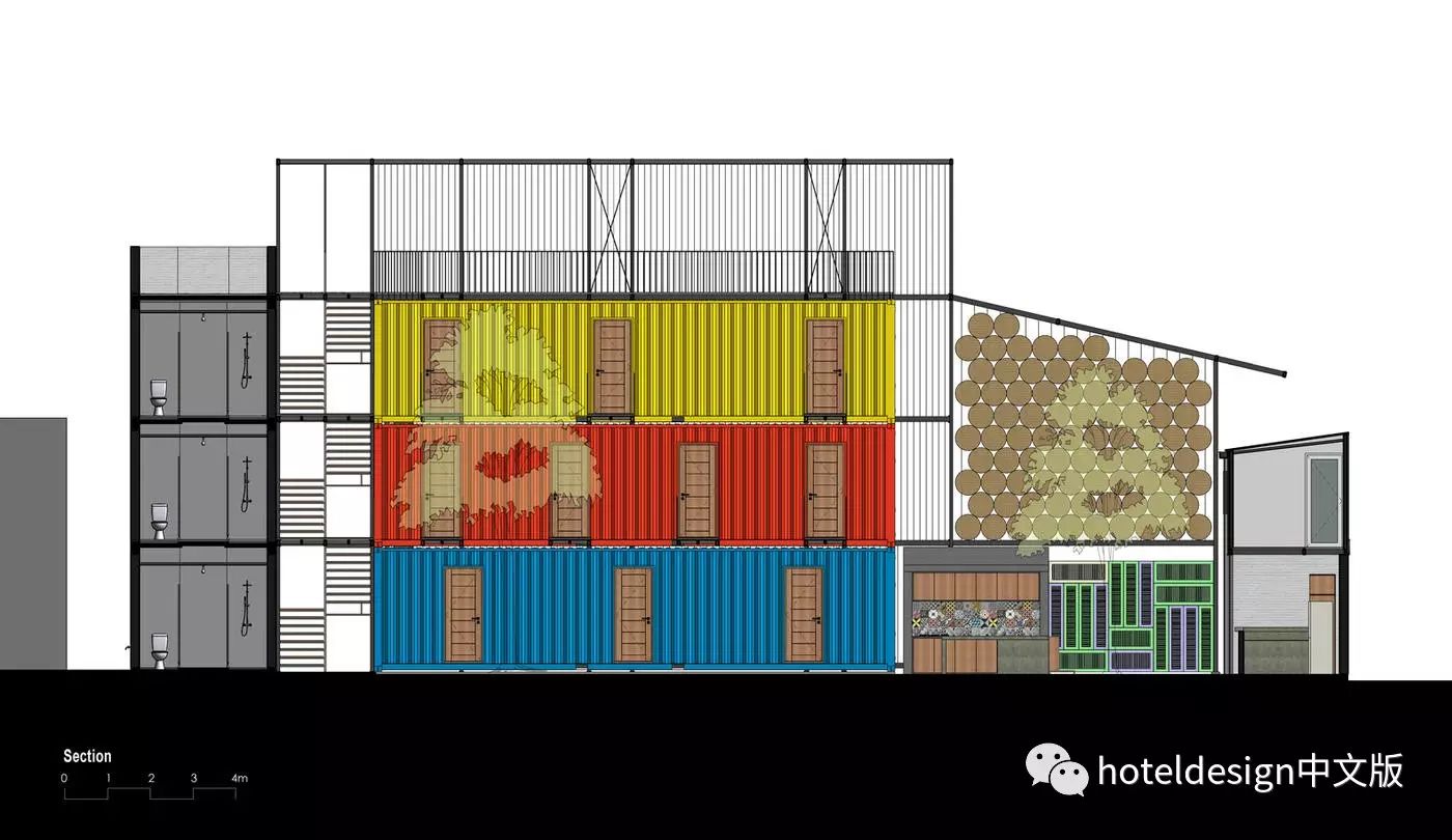 三原色涂鸦集装箱,背包客温馨的家落地越南【hoteldesign中文版.