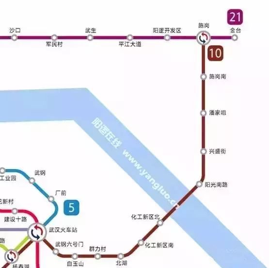 交通逆天发展 地铁21号线又称阳逻线 是连接汉口和新洲阳逻的地铁线