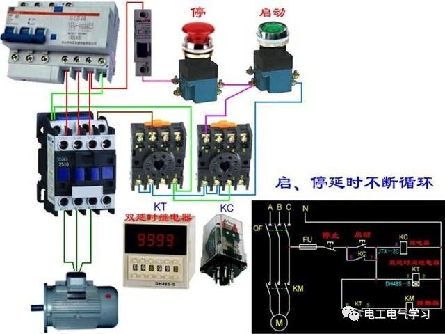 电工必备!开关,照明,电机,断路器接线图大全