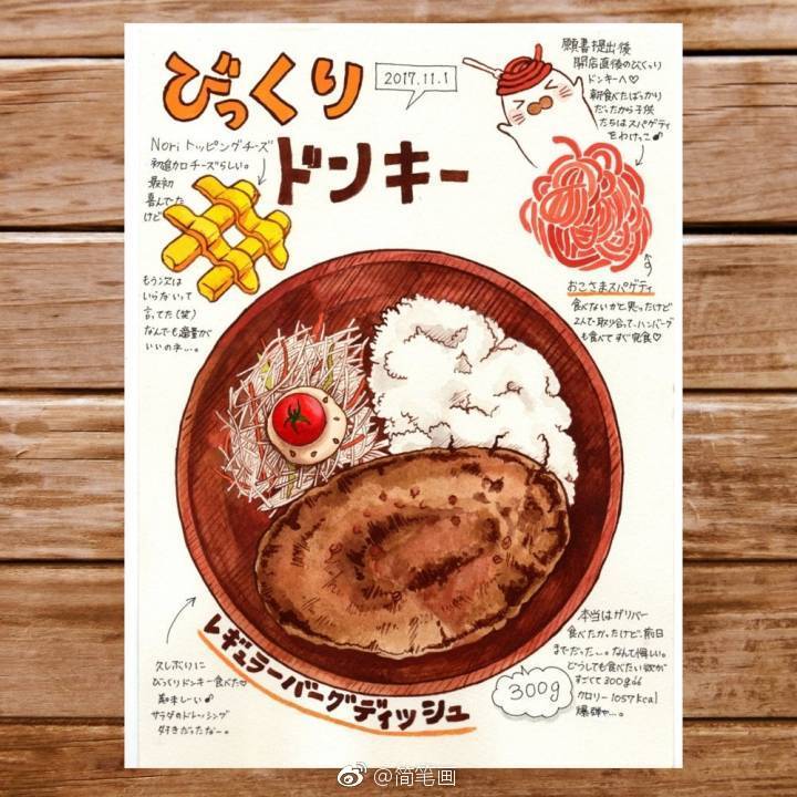 可爱的美食手帐:来自日本插画师 ponta 绘画作品