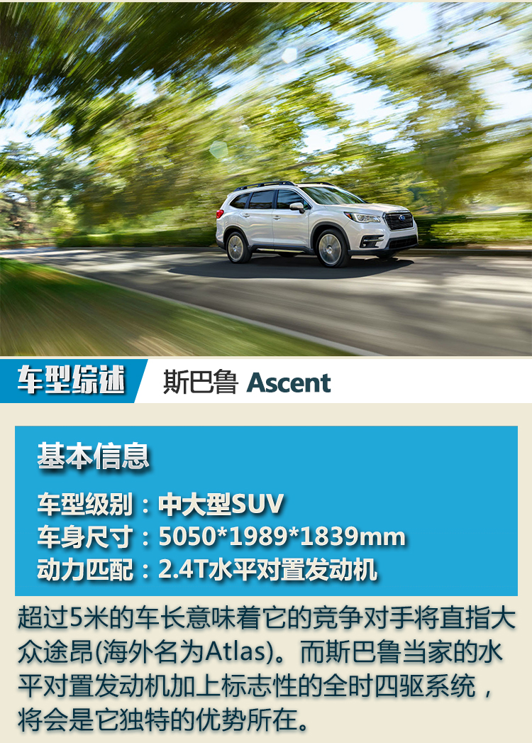 【搜狐汽车 2017洛杉矶车展】继一周前斯巴鲁官方放出一组ascent(参数