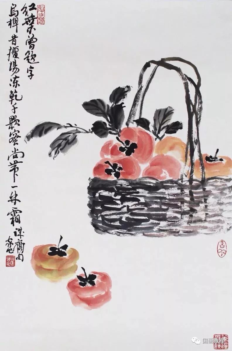 100副柿子作品欣赏学习的好素材2