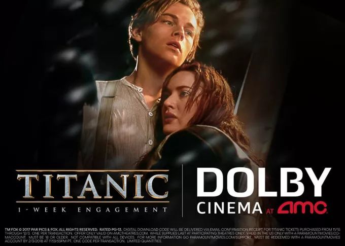 《泰坦尼克号》重映 titanic in dolby cinema and dolby 3d