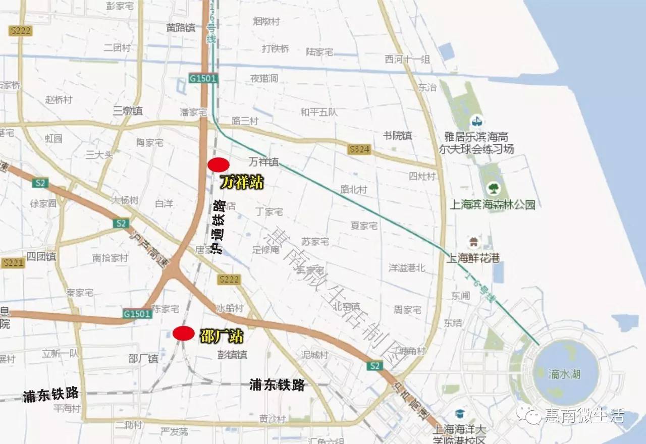 通铁路选线规划,这条线路 从地铁16号线旁边穿越东大公路进入万祥镇域