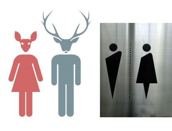 标识设计的创意爆发地五十套厕所创意标识牌分享
