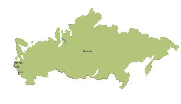 俄罗斯地图轮廓