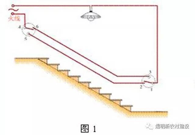 楼梯照明灯的简易设计_接线图分享