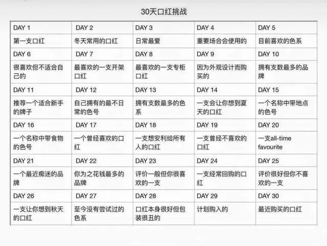 30天口红挑战