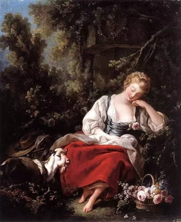 "dreaming shepherdess"弗朗索瓦·布歇 1763"有一个女神朋友不会让