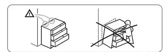 为安全起见,应将抽屉柜固定在墙上.