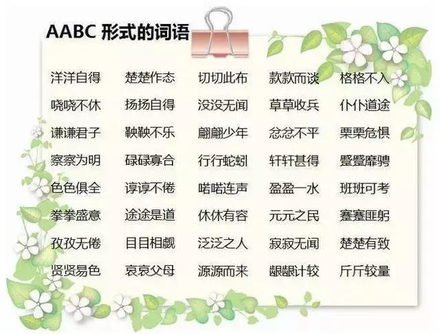 abcc式的成语有什么_四字成语abcc式(2)