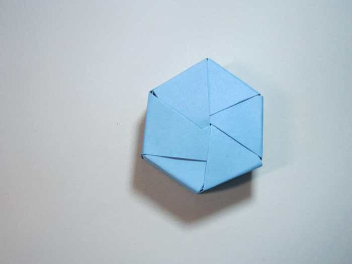 手工折纸 六角形礼品盒子的折法详细图解