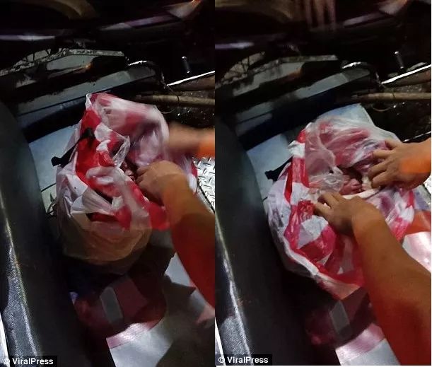 菲律宾狠心父母将刚出生遗弃在塑料袋内,差点窒息而死