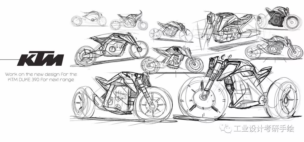 交通工具|摩托车的草图就是这么酷