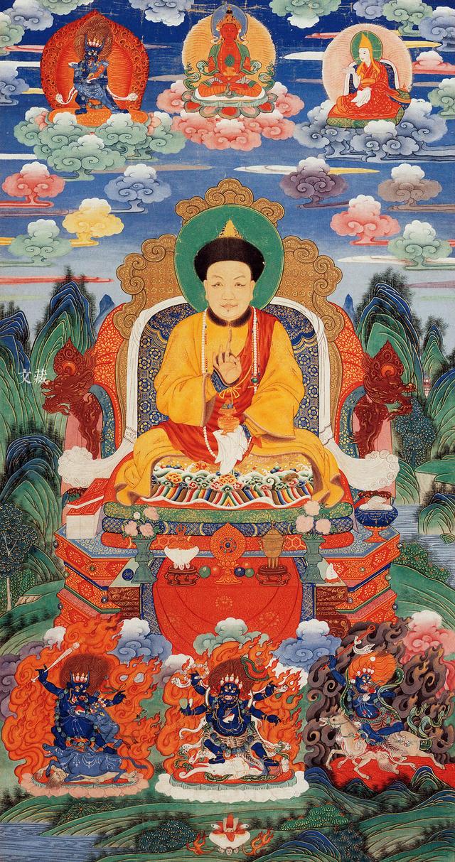 强烈,除了传统藏传佛教宗教题材之外,尤为偏好无量寿佛,三世章嘉国师