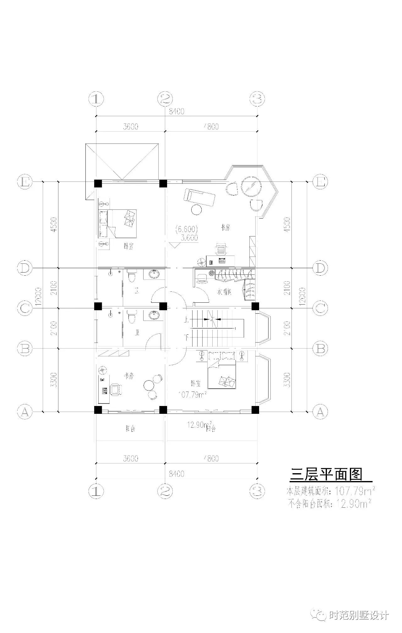 9x12小户型农村别墅设计,可独栋可联排,带地下车库(全图)