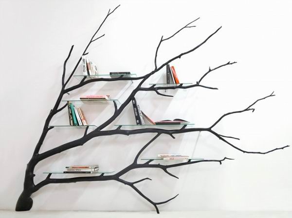 设计师sebastian errazuriz设计的分支树形创意书架.