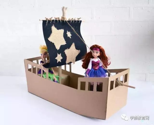 创意手工超酷的纸盒海盗船详细步骤