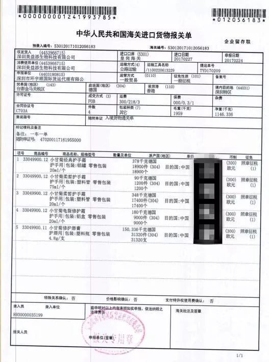 (▲报关单)