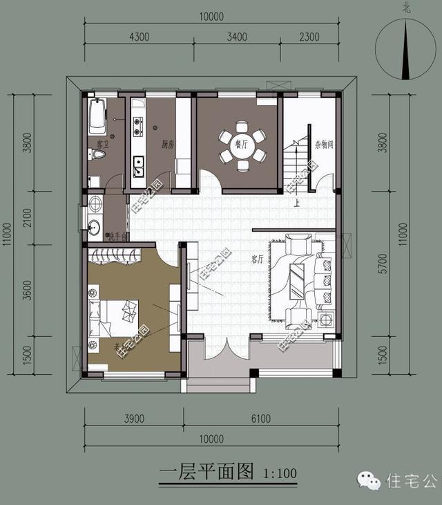 5套10x11米别墅户型,为啥都说第3套更适合农村?