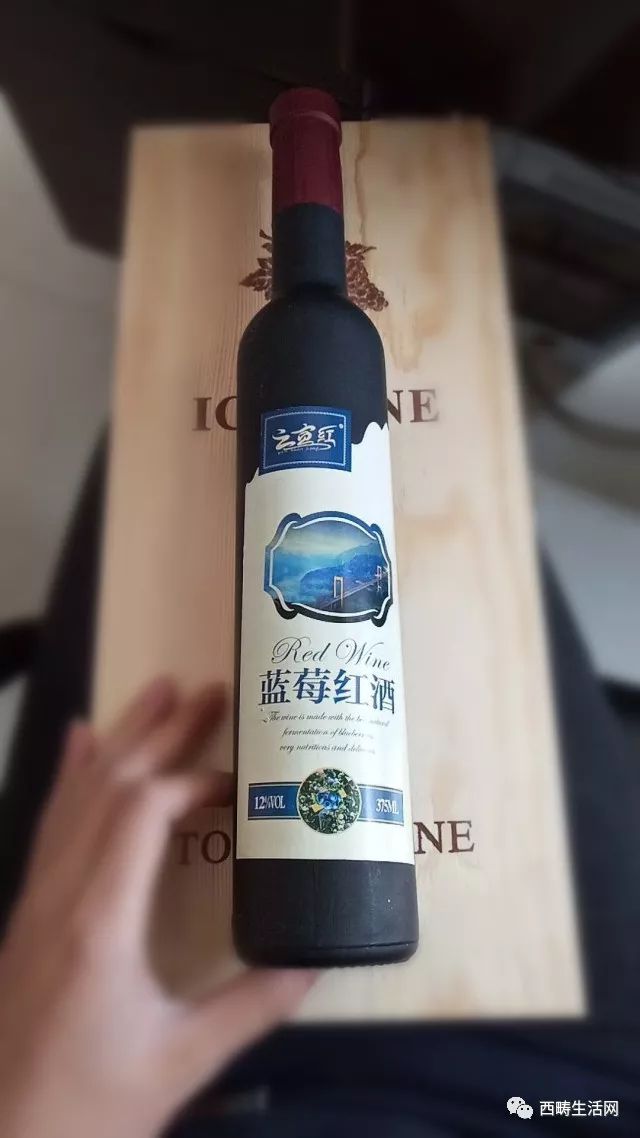 蓝莓红酒自然发酵精致包装