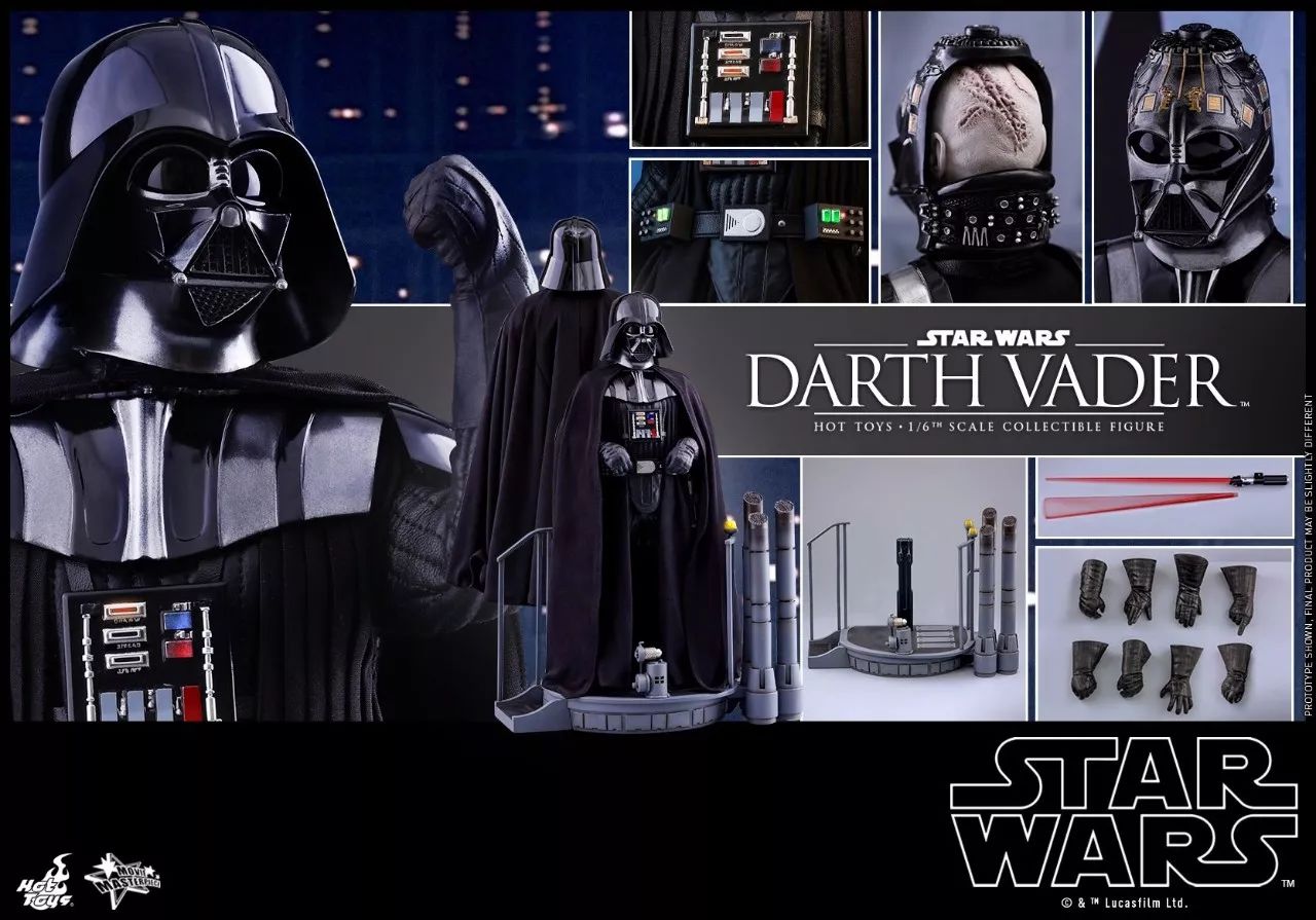 预定hottoys16mms452星球大战5帝国反击战黑武士darthvader达斯维达