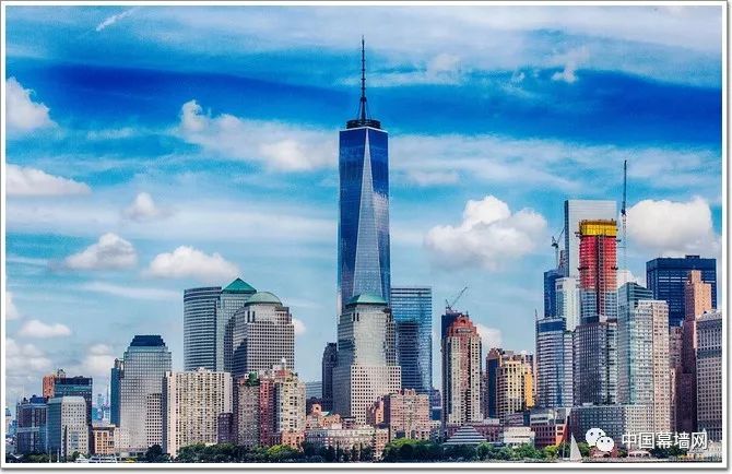 【工程】纽约世界贸易中心,541米锥体玻璃幕墙成纽约