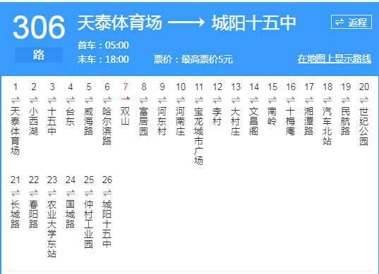 青岛306路公交青岛305路公交青岛304路公交青岛303路公交青岛302路