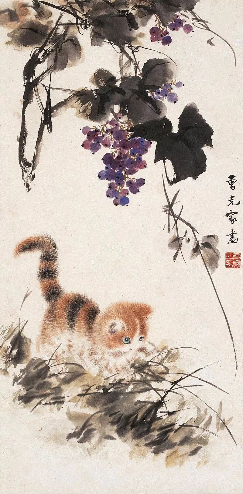 曹克家工笔猫作品集锦105幅