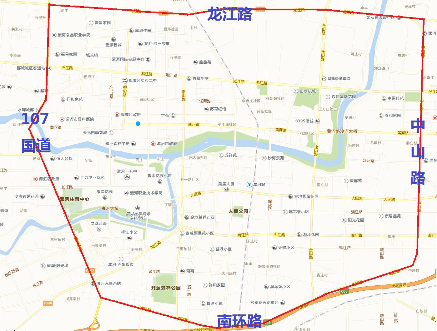 漯河各市市区人口_漯河市区地图(3)