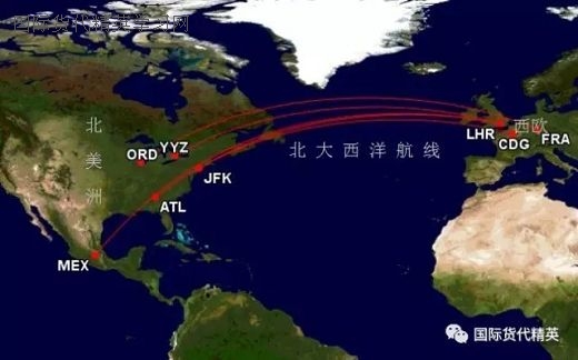 pek-jfk(北极航线示意图)pek-lax-jfk(传统太平洋航线示意图)由于地