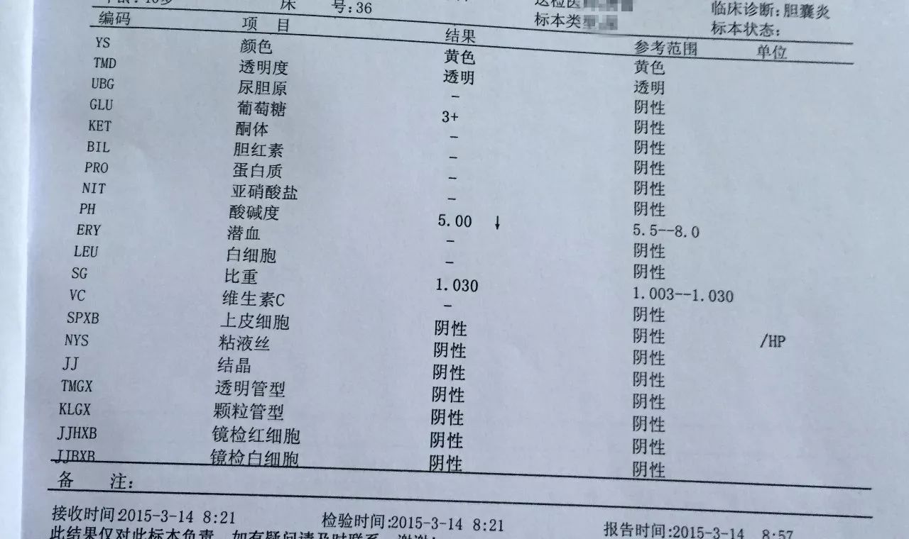 比重,酸碱度等; 2,化学检测:如尿蛋白,尿糖,尿酮体,尿胆原,尿胆红素等