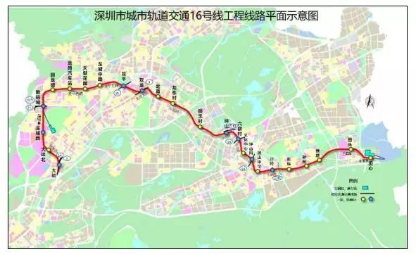 形成地下换高架的换乘形式 坪山站与厦深高铁,城际线, 坪山区云轨线