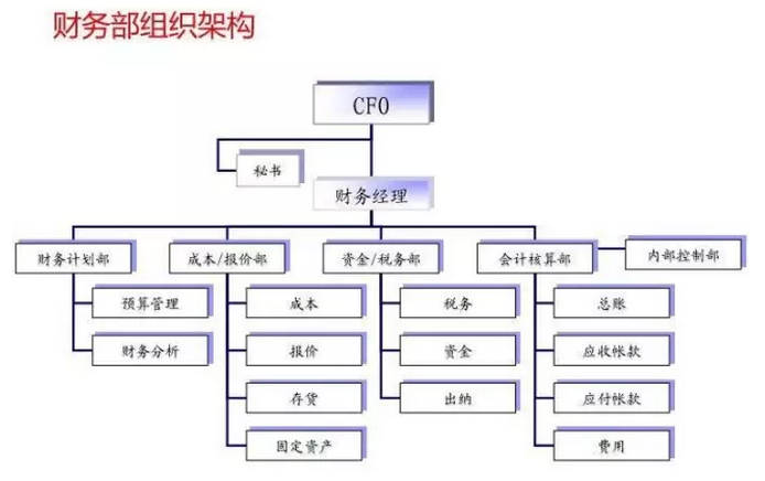 财务部组织结构设计图