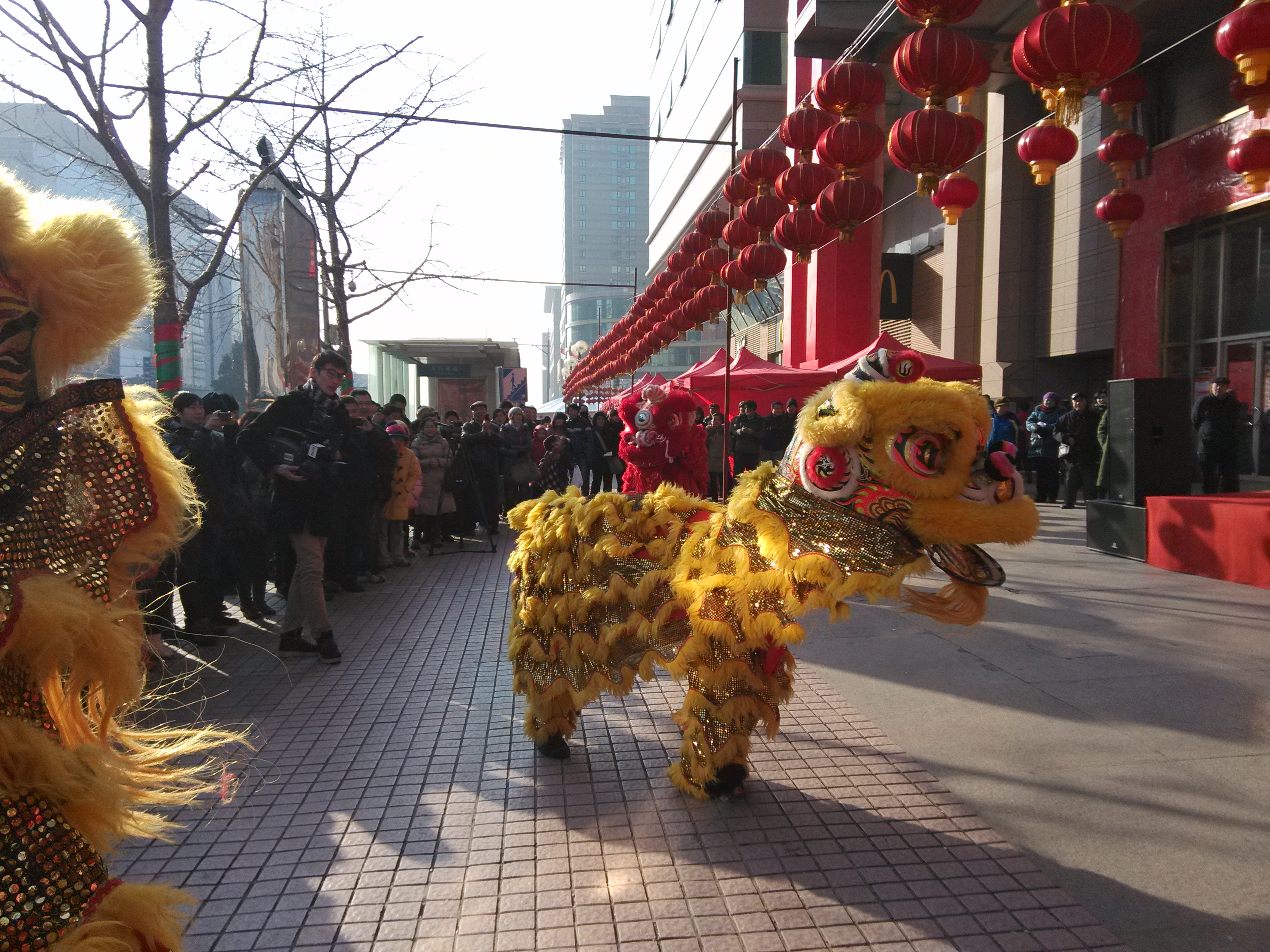 3,吐幅仪式瑞狮送福,传递美好祝愿,宅地平安,吉祥如意.