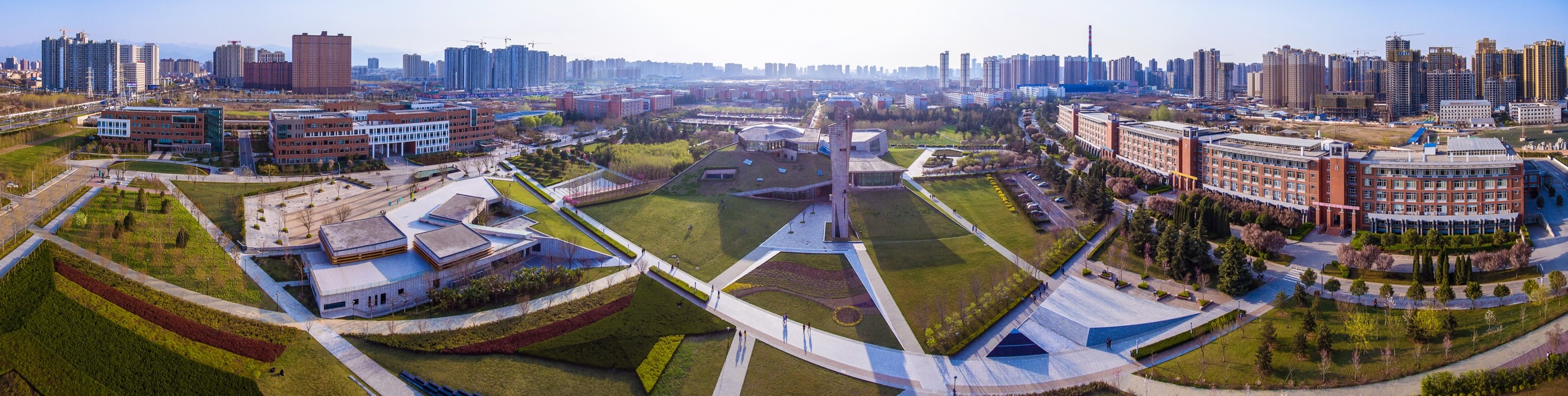 西安欧亚学院航拍全景